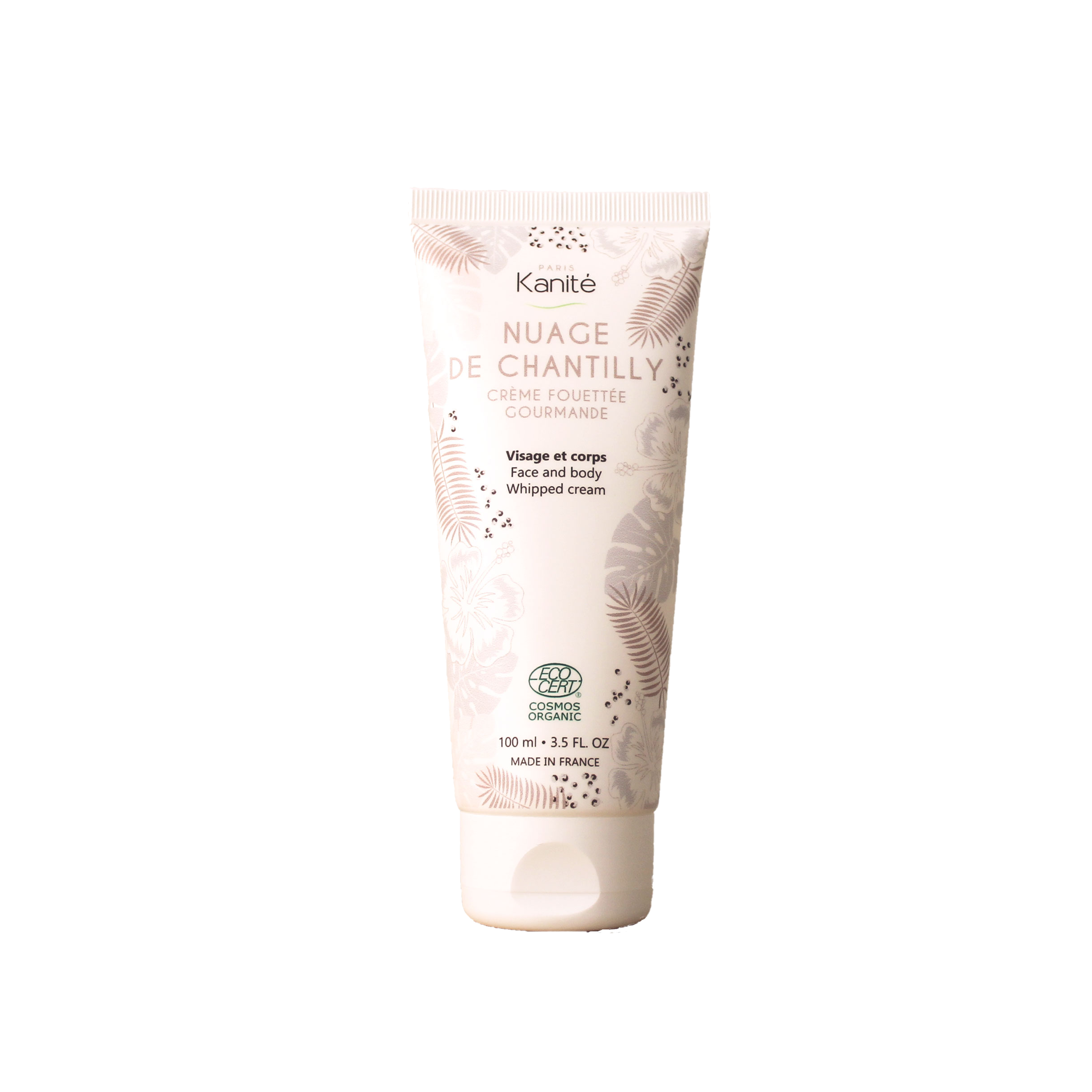 product in tube Nuage de Chantilly 100ml gourmand whipped cream for face and body